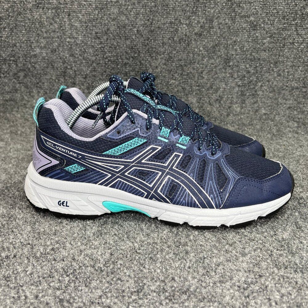 Asics Gel-Venture 7 Trail Running Shoes Women's Size 10 Blue Athletic Sneakers